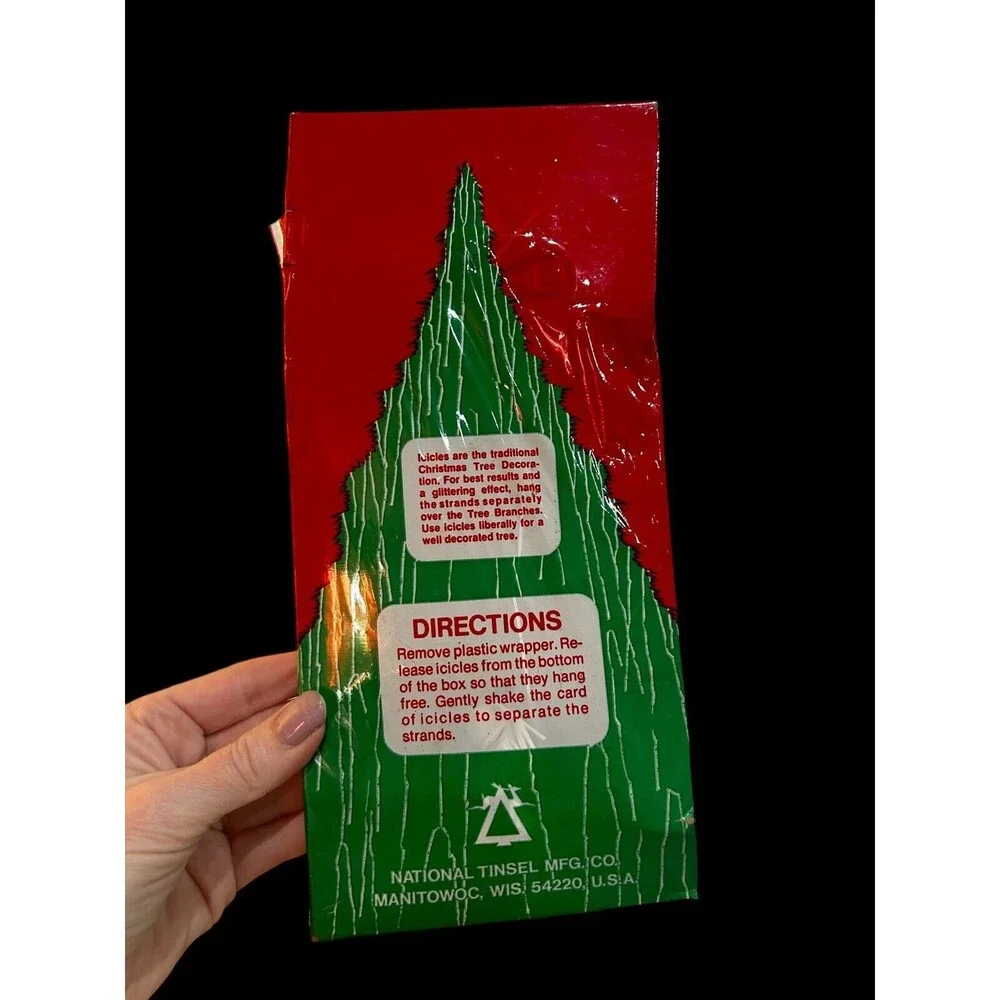Vintage Foil Tinsel 1000 Stand ICICLES Christmas Tree Decoration 4 NOS Boxes